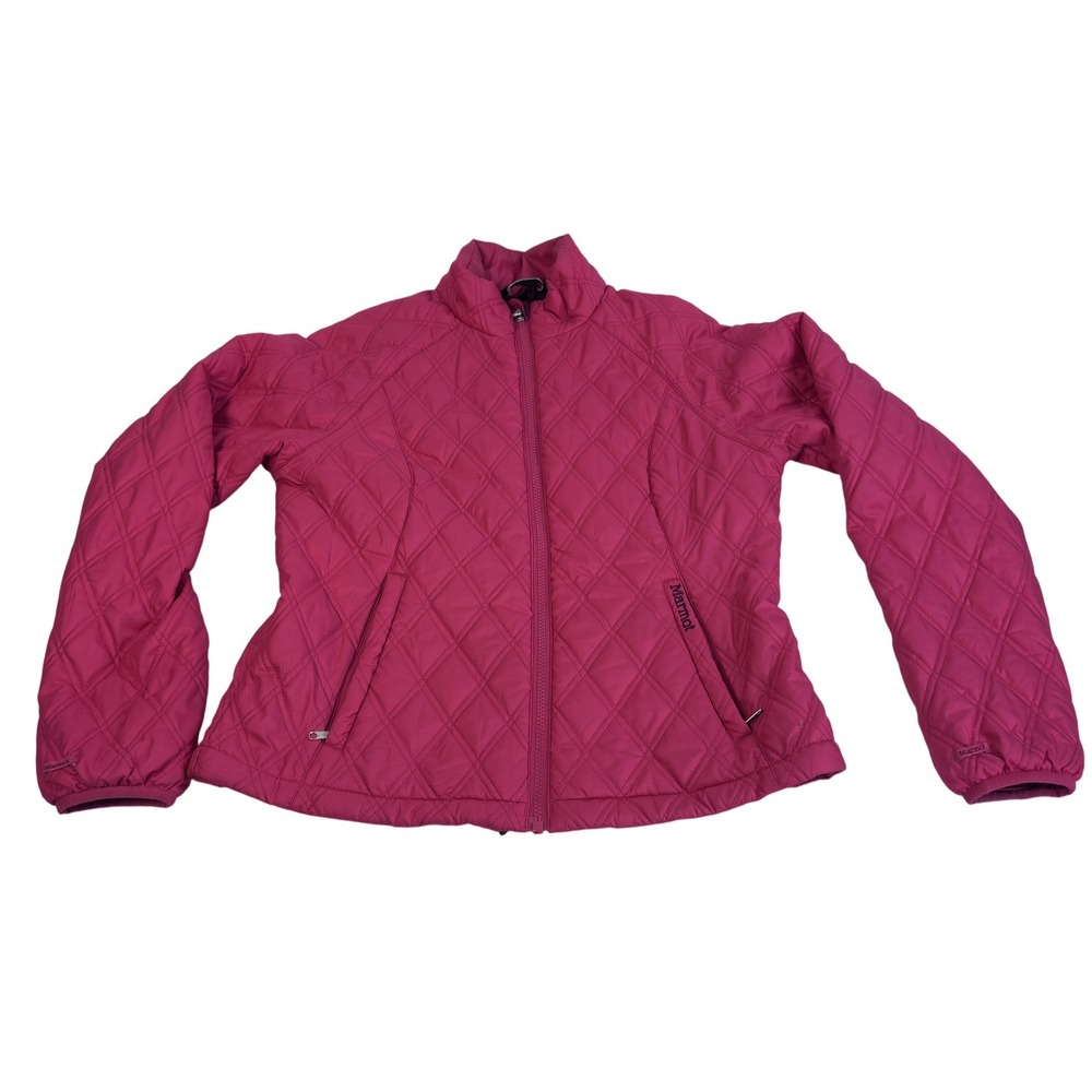 Marmot Jacket Womens Small Pink Quilted Insulated Full Zip Lightweight Outdoor